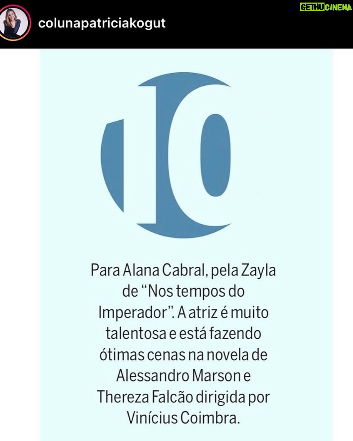 Alana Cabral - 1.4K Likes - Celebrando hoje os 60 anos da dona Glô @tvglobo !
Queria conseguir demonstrar em um post o quanto sou grata por ter crescido dentro de um lugar tão especial, que fez parte da minha evolução como atriz e como pessoa… Mas só a Alana de 8/9 aninhos sabe o que foi ver seus sonhos sendo concretizados com tanto respeito e amor!
Sou grata a todas amizades, ensinamentos e portas que foram abertas para que eu pudesse conquistar meus objetivos❤️
Feliz 60 anos, amei participar dos últimos 10🫶🏽