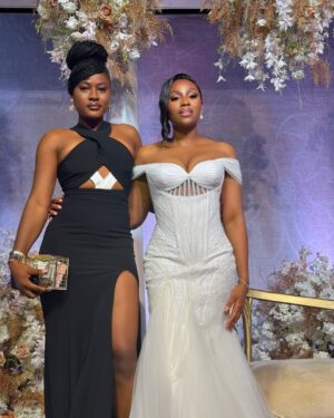 Alex Asogwa Instagram - A time was had 💃🏽, blurry images and happy memories because my sweetheart @dimmaumeh said yes and stepped into forever for the first and final time 💍🤵🏾♂️👰🏽♀️🥰.
Wearing @nelowoman.rtw and being that girl as always 💅🏾 🦋.