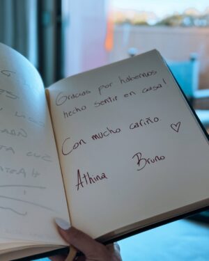 Athina Oikonomakou Instagram - Slow mornings, cozy sheets, and breakfast in bed with my favorite person @brunocerella.30 ✨…pure bliss ☕🍳🥞🩷 #morningslikethis #Barcelona #Spain #WelcomeTheOne #thepreferredlife #wf #weekendgetaway