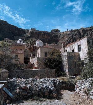 Athina Oikonomakou Instagram - Μονεμβασιά 🏰🩶 #monemvasia #vacation #family #friends #greece