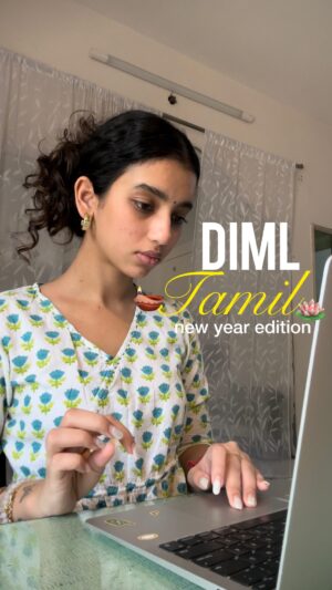 Avanthika Babu Instagram - A DIML: Puthandu Edition 🪷🪔

Wearing: @jonaya.in 
Mom’s small biz: @prakrithi.crafts 

#diml #tamilnewyear #puthandu