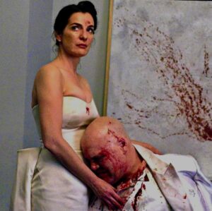 Ayelet Zurer Instagram - Where is this ship sailing? 

TUESDAYS

@disneyplus 
#daredevilbornagain
@marvelstudios @marvel  #venessa #fisk #redandwhite