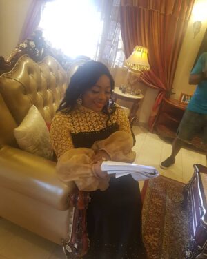 Bimbo Akintola Instagram - A big thank you to @adebakare for making me shine...#dearaffy coming to cinemas feb 14... keep the date