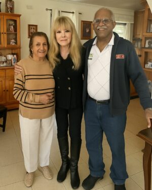 Brooke Boney Instagram - Said goodbye to Nan and Pop today to head back to Oxford and on the way out Pop asked me to play a trick on Nan and photoshop Stevie Nicks into the photo instead of Nan. I asked ChatGPT and this is what it gave me 🫠🫠🫠 probably karma for both of us 🤣