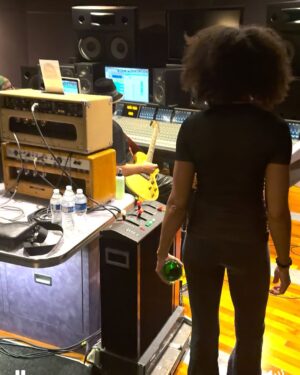 Cindy Blackman Instagram - I had a blast w/ @carlossantana @thehideoutlv studio today!he sounded amazing!!!!!💎💯💎thanks @markevertongray & Tristen!💎💎💎 thank you for the 📸 & 🎥 @btbventures