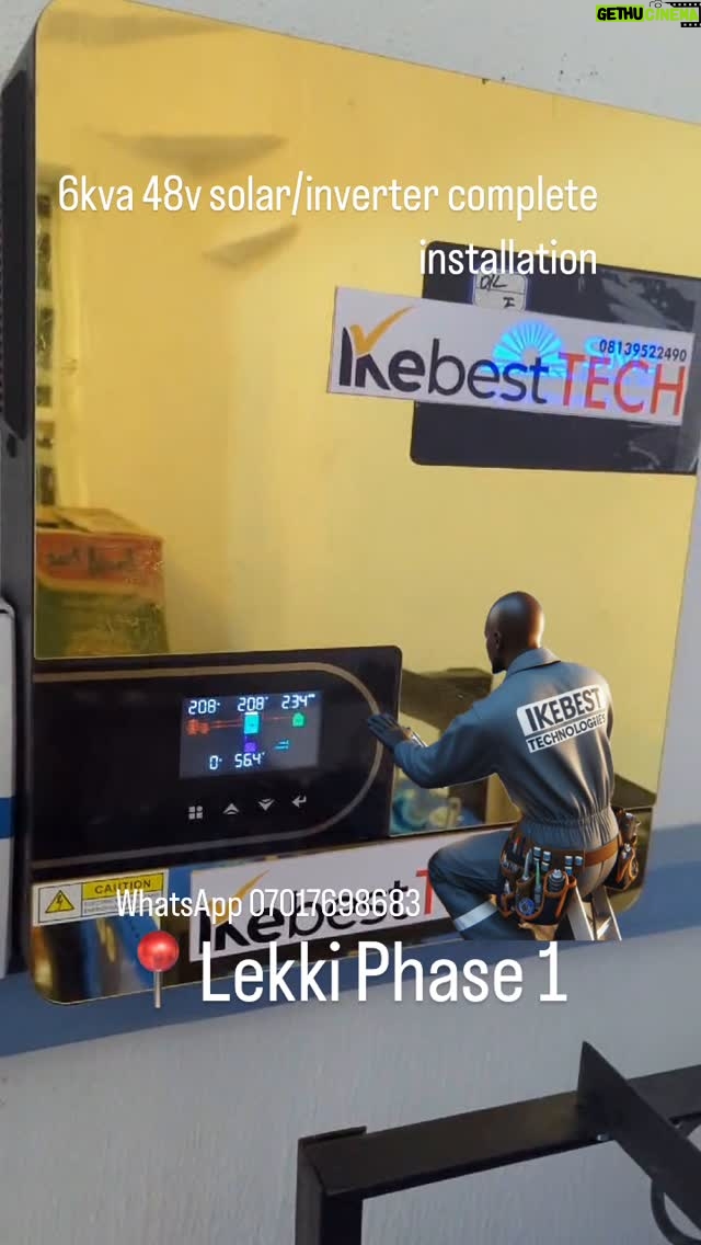 Destiny Etiko - 0.9K Likes - For solar company you can trust,
Contact @ikebest_technologies on
WhatsApp 07017698683
…and enjoy 24hrs uninterrupted power supply and thank me later.
6kva 48v solar/inverter complete installation 📍Lekki Phase 1