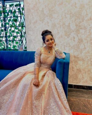 Dhanu shree Instagram - I’m the Barbie 🎀

Dress : @chandangowda_official 🥰
@rentyourlook_by_chandangowda 🥰