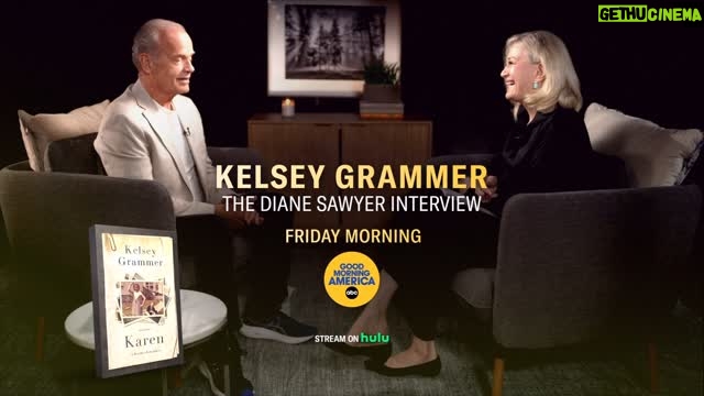 Diane Sawyer - 424 Likes - Kelsey Grammer filled our living rooms with laughter for twenty years as the hilarious Dr. Frasier Crane. But what we didn’t see was the man drowning in an undertow of unbearable loss.
I sat down with him to talk about his new book “Karen”, which tells the story of his beloved sister’s horrifying murder. For the first time in fifty years, he revealed new details about her death, his grief and his hope that his journey toward healing could help others do the same.
Our interview airs this Friday on @goodmorningamerica
I hope you’ll join us.