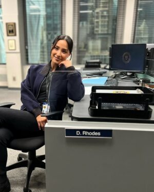 Emily Alabi Instagram - What a full-circle moment…🥹
This is the exact spot where I did my screen test with @johnny_boyd at the beginning of the season. The opportunity went away, then came back around, and now, here we are wrapping up season 7 in the same place where it all started. And to see D. Rhodes at the desk? 🥲

The Gratitude is never-ending. What a journey it’s been…😮‍💨 It hasn’t been easy but it’s been SOOOO worth it. ☺️

*Slide 3 🙏🏽

The @fbicbs family is the absolute Dream Team!!

#fbicbs @wolfentertainment