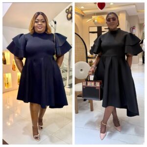 Eniola Badmus Instagram - A re-rock of my outfit…….Same person……Same outfit………So who rocked it well ENIOLA BADMUS or ENIBAD
Type it in the comments section
