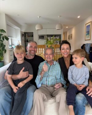 Esther Anderson Instagram - Happy 100th Birthday Dad 🎉🎉🎉🎉🎉🎉🎉🎉
No words to express how proud we are of you and what a privilege it is to be your daughter 💕 the universe was having a great day a century ago when you arrived. 
You’re a legend in every sense of the word. We are so lucky to be sharing this incredible milestone with you 😘 Happy 100 dad!!! I love you to the moon and back x #24/04/2025 #100yearsold