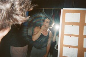 Eva Ariel Binder Instagram - Fujis from opening night of The Library by Scott Z. Burns - Thank you to all who’ve been coming out to experience this intense story (don’t let the cutesie film pics deceive you) with us 🤝 and major congratulations to @evaarielbinder for absolutely carrying this play. Real one right there