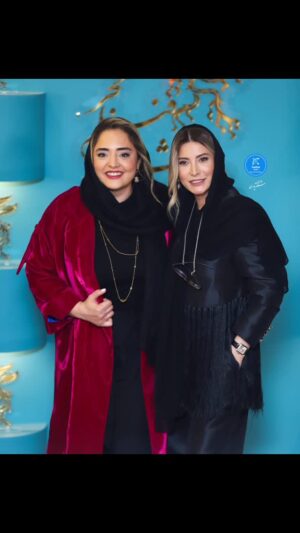 Fariba Naderi Instagram - نرگس جانم. @nargesmohammadi_narges رفيق و خواهر و حرفه اي.🩷🩷🩷مرسي يلدا جونممم براي طراحي زيبات @yalda.thelabel  و لناي هنرمند و مهربون _ @elleen.beautysalon ❤️❤️❤️. @toufan_studio_ ❤️