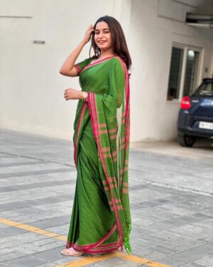 Fouzil Hidhaya Instagram - 💚

Saree: @jasminecottonsarees 
Blouse : @sdduniqueboutique_97 

#instagood #instagram #insta #life #love #saree #peace