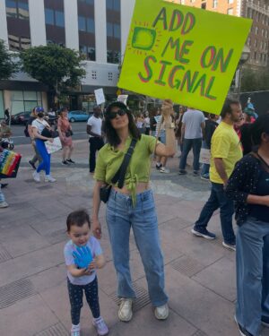 Francesca Fiorentini Instagram - I'm a woke Marxist mom™️, and goddamnit I have a cute kid. Happy Mother's Day to me. Mother's Day is an antiwar holiday. Let's end all wars, especially the ones against immigrants, women and moms.