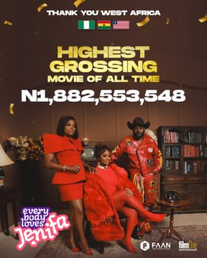 Funke Akindele Instagram - 💃🏽💃🏽💃🏽💃🏽💃🏽💃🏽💃🏽💃🏽💃🏽💃🏽💃🏽💃🏽
THANK YOU ALL!!!!!

#everybodylovesjenifa #highestgrossingnollywoodmovieofalltime 
#funkeakindele