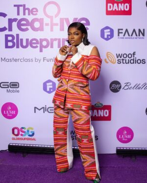 Funke Akindele Instagram - My look  for The Creative Blueprint Masterclass. 
@zackstyling_luxury_ X @emmykasbit 

Feeling confident and powerful as I shared my expertise with some  amazing women! 
the event was a GREAT SUCCESS. Video recap coming soon! 
#thecreativeblueprintmasterclass