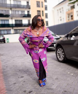 Funke Akindele Instagram - My look yesterday 🥰🥰!! styled by @zackstyling_luxury_ 
photographers by @ayo.makinwa 

I had an amazing time attending #LivewithChude! 
Being part of this event was truly exciting. 
Huge thanks to Chude for the invite! Events like these inspire us to give back and create positive change. Stay tuned for the video!