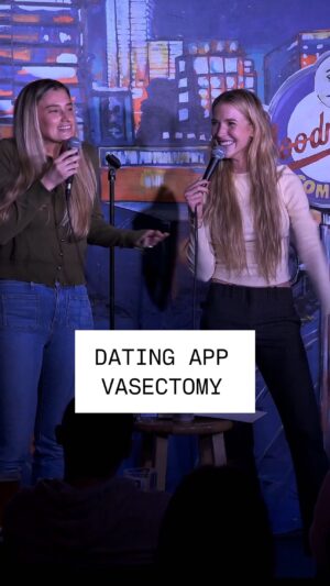 Gabby Bryan Instagram - My childhood best friend @rebeccarobertson_, a local mother of 2, helped me give advice in Raleigh. Want yours? Come see me on tour❗️HOUSTON, DALLAS, FORT WORTH, ALBUQUERQUE, AUSTIN, PORTSMOUTH, MADISON & CHICAGO UP NEXT. 

🫴🏻 Becca gave birth 2 weeks before this show HAHAHAH

#comedy #standup #advice #funny #dating #parenting #bestfriends #tour #girls #vasectomy #father
