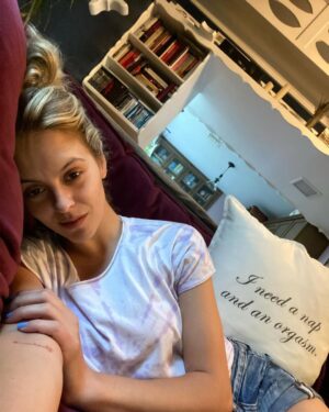 Gage Golightly Instagram - Pillow talk #fridayvibes #couchpotato