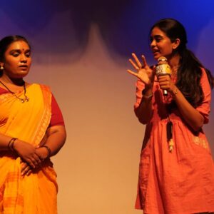 Gowri shruthi Instagram - ರಂಗಭೂಮಿ ✨ ನನ್ನ ಮೊದಲ ನಾಟಕ 
.
To my first ever play 🎭 ! With the best people around me. 
The knowledge , confidence , lessons , manners , discipline , hardwork theatre teaches you is unmatched.
It gives you a lot of reality checks , shows you where you stand , teaches you to be grounded .. soo much to learn from beautiful actors around you.
My journey in the process of learning this art form has been a dreamy journey not just as an actor but also as a human being , and this beautiful journey has just begun 💗🌸
.
It was a lifetime experience to perform Infront of my grandparents who themselves have been in the theatre for more than 45 years now , with mom as well ! 

Thanks to each and everyone who made me feel confident, special and precious 💗 
.
My guru ! My warmest dear friends and my family 
Love and only love 💗🌸🎭
.
Also thank you for these beautiful captures my friend @gagan_chirayu 🤗