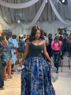 Ini Dima-Okojie Instagram - Yesterday for @tomike_a In Loving Memory of Mrs. Mojirayo OLAYINKA Alayande. May your mum’s beautiful soul rest in perfect peace 🙏🏾 🤍 🕊️ 

Wearing | @custombydfc