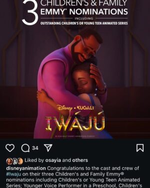 Ireti Doyle Instagram - Such great news to wake up to!!

Posted @withregram • @lalaakindoju 

It’s such a beautiful thing to see a production you worked on getting this kind of global recognition. Big congratulations to our Star, Simisola, @yorubayokai , @kugalimedia, and the entire cast and crew. 
#Iwájú is Emmy nominated!!💫🥂🎊
Like @lalaakindoju has said... 2024 is not yet over! So much can still happen in 18 days.♥️
#ChroniclesOfAWorkingActor
#InGoodCompany
#AfricasFinest
#Abundance
#Ease
#Flow