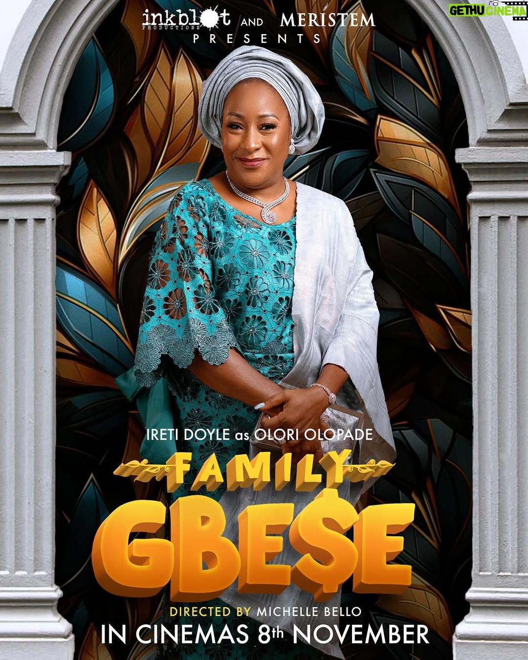 Ireti Doyle - 212 Likes - A woman of unyielding standards! Catch Olori Olopade @iretidoyle in #FamilyGbese.
Hitting cinemas nationwide November 8th! Save the date!
Starring:
@iretidoyle
@uzor.arukwe
@adeniyijohnson
@sandraokunzuwa
@mikeezu
@gen0vevaumeh
@realyemisolade
@seunkentebe
@lillyafe
@authenticmuy
@faithiawilliams
@realsusanpeters
@theteniola
Director: @imichellebello
Produced by: @inkblotpresents in association with @meristemng and distributed by @filmoneng
#FamilyGbese #FamilyDrama #CareerVsFamily #ToughDecisions #Betrayal #FamilyTies #Sacrifice #MoralConflict #UzorArukwe #AdeniyiJohnson #SandraOkunzuwa #MikeEzuruonye #GenovevaUmeh #YemiSolade #SeunKentebe #LilianAfegbai #MuyiwaAdemola #FaithiaWilliams#IretiDoyle #SusanPeters #TeniolaAladese