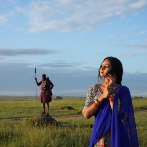 Ishita Varsha Instagram - Photo bomb by the “Fastest Animal on land” Blessed! 😇 
Did you spot the Cheetah !?