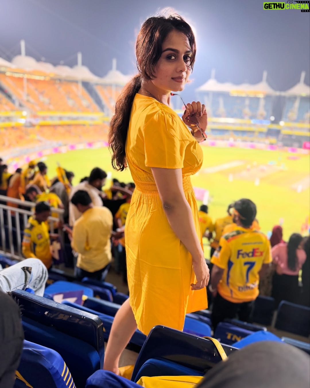 Ishwarya Ravichandran - 6.5K Likes - 💛✨🥳 CSK Always 🫶🏻
.
.
.
.#csk #chepauk #dhonilove #cricket