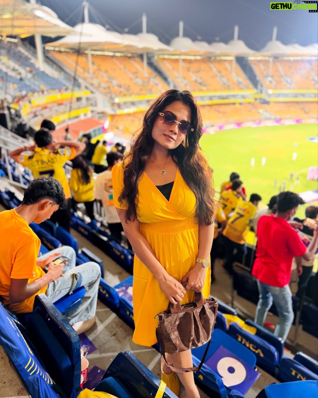 Ishwarya Ravichandran - 6.5K Likes - 💛✨🥳 CSK Always 🫶🏻
.
.
.
.#csk #chepauk #dhonilove #cricket