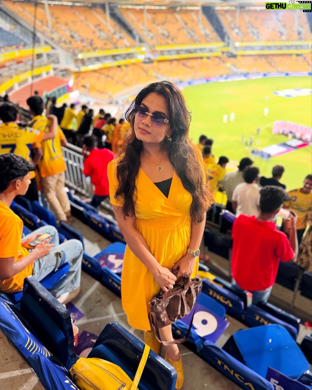Ishwarya Ravichandran - 6.5K Likes - 💛✨🥳 CSK Always 🫶🏻
.
.
.
.#csk #chepauk #dhonilove #cricket