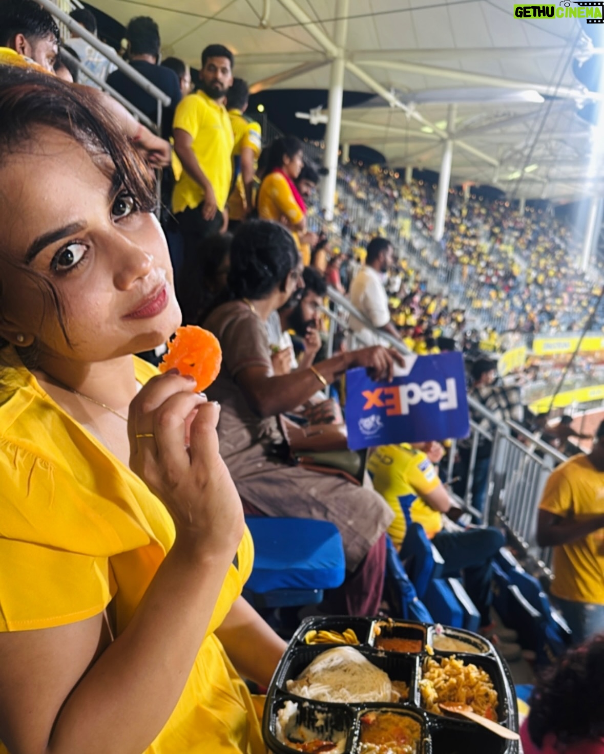 Ishwarya Ravichandran - 6.5K Likes - 💛✨🥳 CSK Always 🫶🏻
.
.
.
.#csk #chepauk #dhonilove #cricket