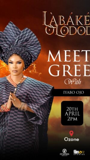 Iyabo Ojo Instagram - Ozone, I'm on my way. See you soon 
.
Happy Easter, everyone 
.
Labake Olododo is still showing in all cinemas nationwide 
.produced by @Fesprisproduction & @filmonestudios 
Directed by @biodunstephen 
.
Excutive producers @iyaboojofespris @filmonestudios @abazee_productions @alabaultimate