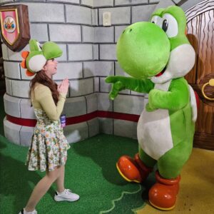 Jenny Nicholson Instagram - I got to kiss my yoshi nose to Yoshi's yoshi nose