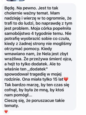Joanna Koroniewska Instagram - Hejterze. Hejterko. Piszę Stop!🛑 
Mówię dość poniżaniu, atakowaniu, umniejszaniu. Jeśli nadal tego nie rozumiesz - zapraszam na dalsze klatki- przeczytaj dramatyczne historie rodziców, którzy STRACILI swoje dzieci właśnie przez nienawiść i przemoc! 
Słowo zabija. 
Śp. Martyna, Nela, Klara, Julia z Lubina i wiele innych dziewczynek i chłopców nie poradziło sobie z ostracyzmem. Mam dość teorii o nadwrażliwych dzieciach!! Mam dość czytania o tym, że to rodzice ofiar ponoszą winę! Dziecko w nastoletnim wieku potrzebuje rówieśników i to przynależność z nimi jest tutaj kluczowa. Dlatego nie zamierzam tolerować na tym profilu żadnych takich zachowań. A już tym bardziej po tak ważnej rozmowie z @kinga_szostko . 
Jeśli my dorośli pokazujemy dzieciom taką drogę one nie będą się zachowywały inaczej. 

Wszystkie rozmowy z rodzicami po stracie pokazują jedno- dzieci zazwyczaj nie komunikują ostatecznej decyzji!!! 
Co oznacza, że my rodzice musimy bardziej czujni niż kiedykolwiek. ❤️‍🩹😭I zacząć nierówną walkę. Z hejtem właśnie. 

Stop nienawiści. Stop przemocy. Jeśli pokazujesz zło światu musisz zdawać sobie sprawę z konsekwencji. ⛔️🙌
Skończyły się czasy blokowania ludzi, udawania , że nie ma problemu, uciekania od zła. Ono i tak nas dogoni. Jeśli nie w jednej szkole to w drugiej. Czas na konkretne działania! Czas na konkretne rozwiązania, ale przede wszystkim to czas na otwartą walkę. 
Nie możemy już niczego zamiatać pod dywan. 

Nie możemy też udawać, że świat w którym żyjemy zmieni się sam! To my musimy wziąć sprawy w swoje ręce i zacząć działać!!! 

Stop 🛑 Nas rodziców już nic nie zatrzyma! Jestem tego pewna! 🥺 
Z pamięcią o wszystkich, których nie udało się uratować!💔❤️‍🩹 
A Wy, rodzice dzieci po tak niewyobrażalnej tragedii, którzy z ogromnym bólem otwieracie się żeby przestrzec pozostałych - jesteście dla mnie najdzielniejszymi ludźmi na całym świecie! ❤️❤️‍🩹❤️‍🩹❤️‍🩹❤️‍🩹❤️‍🩹❤️‍🩹❤️‍🩹❤️‍🩹❤️‍🩹❤️‍🩹❤️‍🩹❤️‍🩹❤️‍🩹❤️‍🩹❤️‍🩹🥺