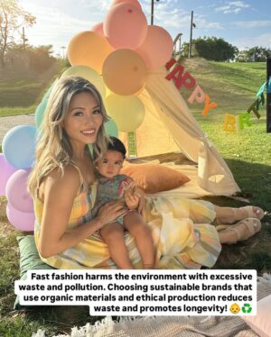 JuJu Chan Instagram - Happy Earth Day! 🌍
There’s no Planet B—let’s celebrate Earth Day by making mindful choices for our families and the world around us. 🌱✨

Here’re the sustainable brands that I support and love:

Sustainable Clothing @milimilu_lifestyle 

Sustainable Shoe Brand @vivaia_official 

Face Products That Are Sustainable @caudalie 

Baby Skincare That’s Kind to the Planet @cetaphilhk 

Bamboo Towels @bamboahome 

Rent Toys Instead of Buying @happybatonhk 

Rent Event Dresses Instead of Buying @stylecarousel 

Every conscious choice we make today creates a greener tomorrow. As parents, we’re shaping the future—let’s make sure our kids inherit a healthy, thriving planet. 🌿💚 

#earthday #sustainability #sustainable #greenlifestyle