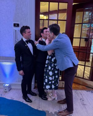 Kara Lindsay Instagram - My Tommy is married! 
Joseph and Thomas est 04-19-2025 🩷

The most epic, joyous, delicious, gorgeous, thoughtful wedding I’ve ever witnessed. I love you both! 
@tommybracco 
@joeymacli