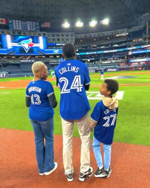Karen Robinson Instagram - Y’all - what even is my life??? Number eleventy seven thousand on Things I Didn’t Even Know I Had On My 🪣Bucket🪣 List!!!

Thank you ⚾️ @bluejays  for having li’l ol’ can’t-throw-can’t-catch me as your Ceremonial First Pitcher. No one important was maimed, and I did not humiliate myself, and adorbs @mason.fluharty took my acting notes and pitched like a champ, and WE WON!!!!🎉🎉🎉 (Y’all welcome😁)

Best of all - I got to hang with my @lawandorderto peeps - @kccollinsworld (and kid), @stephenacshinn (from @larkproductions ), and @alessiastaff and #kalestockwell (🙏🏽for taking such good care of us, @rogers ). *** @j_mcintyre5 missed my first pitch because 🍤🍱🍔, and I told him I was gonna tell EVERYBADDY!!!***

Finally, I showed up “jersey cute” because
💋 @lady_kerry
🧑🏼‍🦱@lorrij_texturedbeauty

🙏🏽🙏🏽🙏🏽⚾️🧢🇨🇦❤️🙏🏽🙏🏽🙏🏽