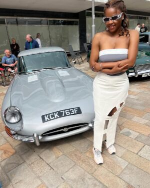 Kehinde Bankole Instagram - SHEFFIELD. A day off the U.K Theatre tour😍. An exhibition of old collector cars, some older than 100 years refurbished 😍. That’s the owner of the black one in video, took him 18 months to refurbish his car back to life from scrap