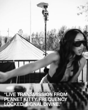 Kitty Cash Instagram - Meowww🐈‍⬛⁠
⁠
Coachella might be done, but we’re still not over @kittycash’s set at @thedolab’s 20th anniversary and at @gvsurfclub. Tap the link in bio to step into her full desert diary.⁠
⁠
#KittyCa$h #CRFashionBook