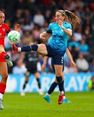 Kosovare Asllani Instagram - 1 game to go. EVERYTHING TO FIGHT FOR 🩵

[Swipe for a message to our amazing fans]