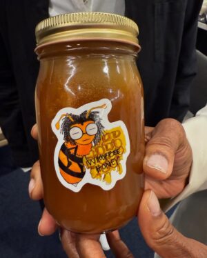 LaTanya Richardson Jackson Instagram - Thank you to the Gracious People of @theviewabc for welcoming me this morning on behalf of PURPOSE! 💙 🩵 

My Sweetie Pie @whoopigoldberg gifted me a batch of her special homemade “WhoopBee Honey”. You’ll get the sweet reference when you see @purposeonbroadway 😉🍯🐝

P.S. @ananavarrofl stopped by with my little friend Cha Cha 🐶