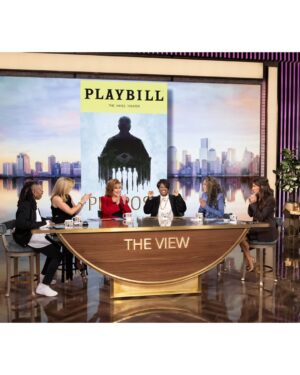 LaTanya Richardson Jackson Instagram - Thank you to the Gracious People of @theviewabc for welcoming me this morning on behalf of PURPOSE! 💙 🩵 

My Sweetie Pie @whoopigoldberg gifted me a batch of her special homemade “WhoopBee Honey”. You’ll get the sweet reference when you see @purposeonbroadway 😉🍯🐝

P.S. @ananavarrofl stopped by with my little friend Cha Cha 🐶