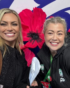 Laura McGoldrick Instagram - Wahs in the 03 & @shaun_johnson90 on debut with us at @skysportnz - what a night in my hometown ❤️🖤