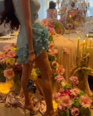 Leyla Milani Instagram - Happiest bday to my Aries sister @leacouture ~ the most beautiful garden theme celebration last night. 💐