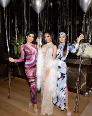 Lilly Ghalichi Instagram - Peace, Love and Pucci 🪩 a look inside at some of my beautiful friends at the Pucci Disco🕺
🪩 It was so special to have my daughter there for the first time! I love that she’s becoming my best friend.

Event: @detailsbyhaleh 
Dress: @waltercollection 
Flowers: @dushanflowers 
Cake: @maisondelafork 
Custom Signs: @glamsignia 
Photos: @victoriasirakovaphotographer