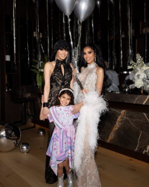 Lilly Ghalichi Instagram - Peace, Love and Pucci 🪩 a look inside at some of my beautiful friends at the Pucci Disco🕺
🪩 It was so special to have my daughter there for the first time! I love that she’s becoming my best friend.

Event: @detailsbyhaleh 
Dress: @waltercollection 
Flowers: @dushanflowers 
Cake: @maisondelafork 
Custom Signs: @glamsignia 
Photos: @victoriasirakovaphotographer