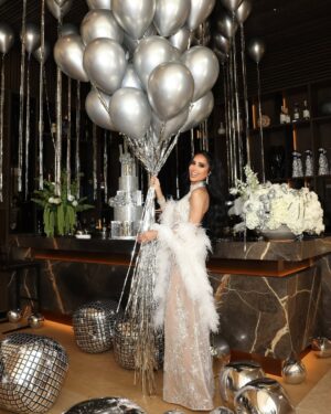 Lilly Ghalichi Instagram - Welcome to the start of my Disco Pucci Birthday!! 🪩 I had the most special day and I can’t wait to take you guys inside, my heart is so full! ❤️
Event: @detailsbyhaleh 
Dress: @waltercollection 
Flowers: @dushanflowers 
Cake: @maisondelafork 
Custom Signs: @glamsignia 
Photos: @victoriasirakovaphotographer