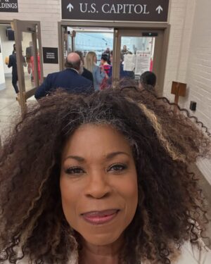 Lorraine Toussaint Instagram - Joined @thecreativecoalition on Capitol Hill yesterday to secure NEA funding for The Arts.

#artsday2025
#righttobeararts